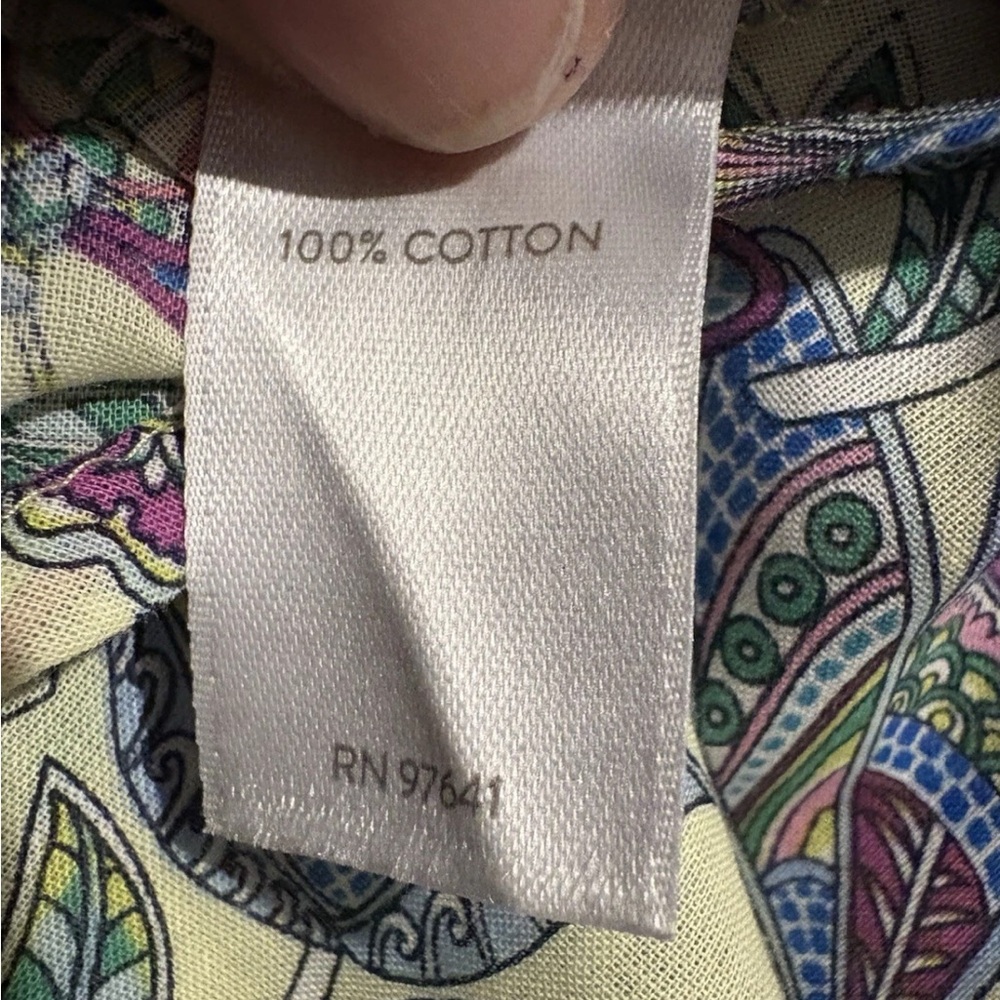 J.Jill Whimsical Dragonflies Multicolor Button Up Blouse Women’s M Collared - Picture 6 of 14